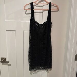 Baby boo Black Mesh Sleeveless Dress